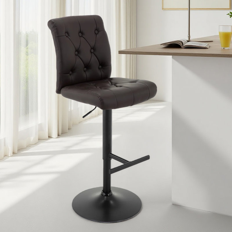Tabouret de bar rotatif à hauteur ajustable Juddson