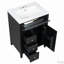 Meuble-lavabo noir 24 po avec lavabo et tablettes réglables-112498573