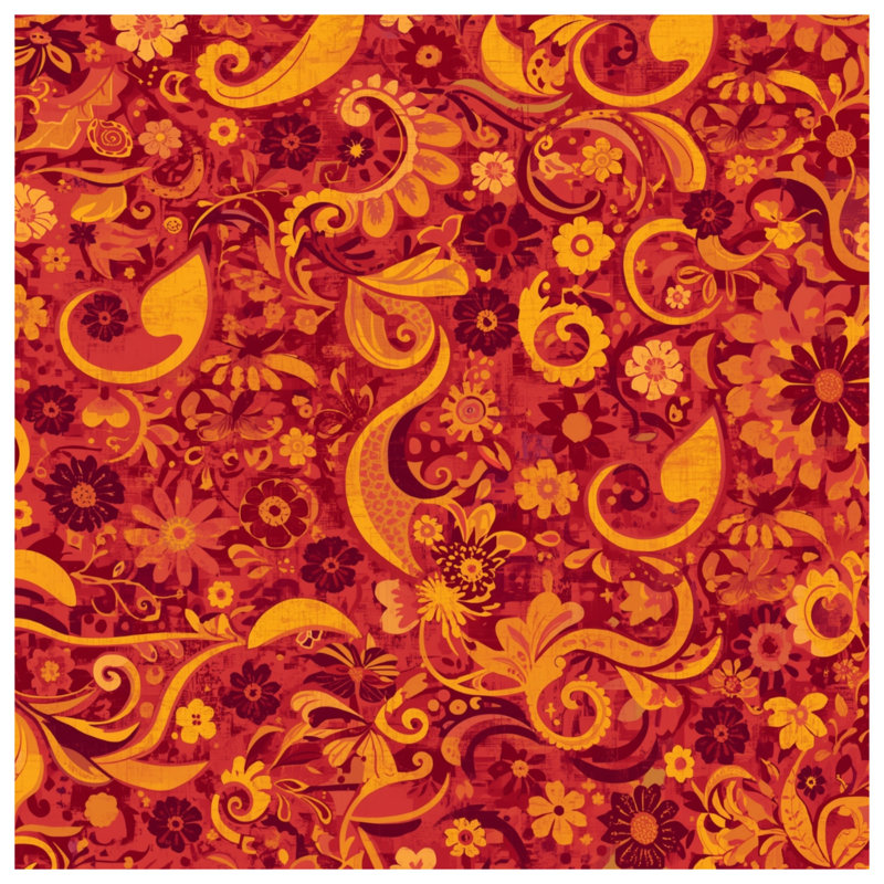 Coussins décoratifs Vibrant Floral Swirls, 14 X 14 pouces