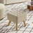 Germain Square Solid Colour Footstool Ottoman-50224524
