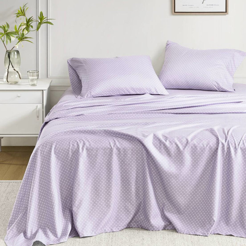 Édredon pour lit simple floral avec draps Floral