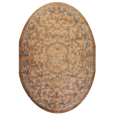 Antique Peking Room Size Wool Mocha Rug
