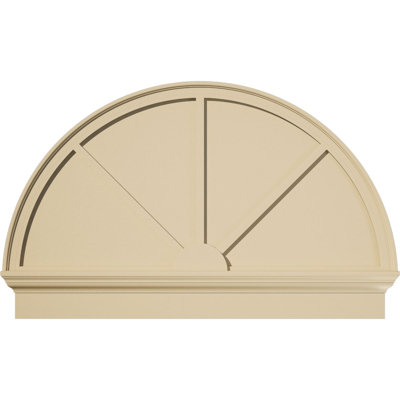 Half Round Signature Urethane Pediment, Primed Tan