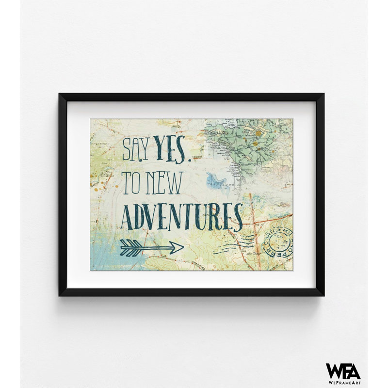 Map Sentiments II V2 By Katie Pertiet, Adventure Friend Gift Idea, Green Travel Poster, Map Travel Poster Print, Extra Large Arrow Pirnt