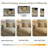 112" L Shaped Modern Sofa Modular Sectional Cloud Couch With Ottoman, 4-Seat Chenille Deep Seat Sofa With Pillow For Living Room-703610240
