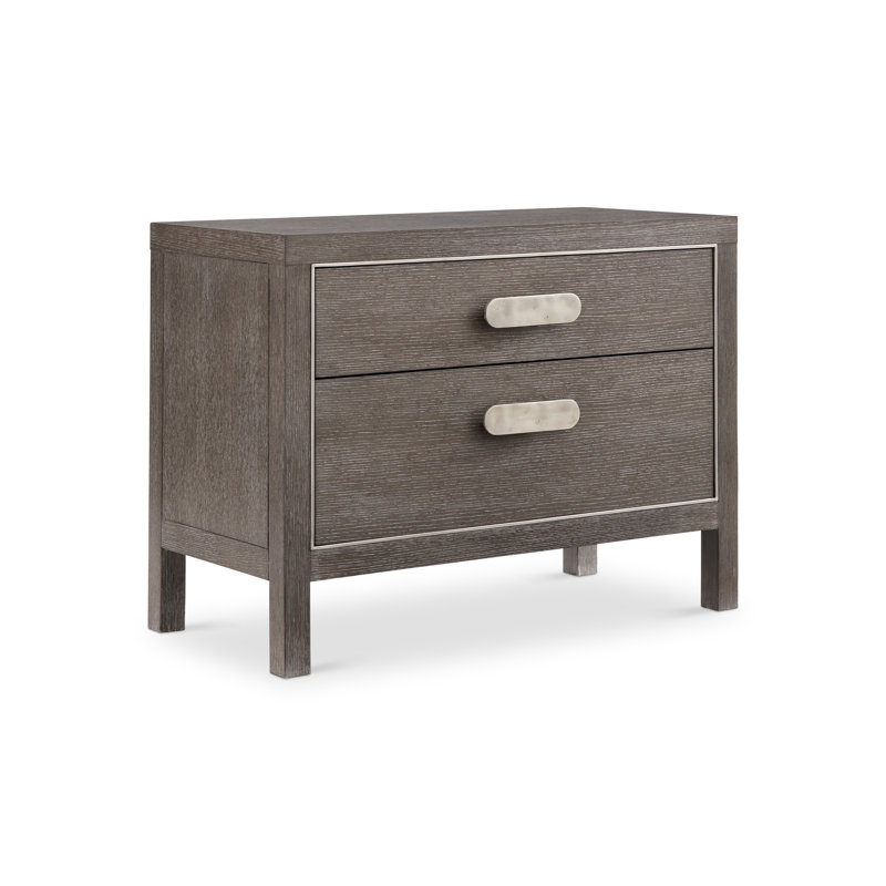 Prado Solid Wood Nightstand in Porcini, 28" H x 38" W x 18" D