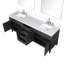 Ensemble de miroirs de salle de bain double avec robinet l 84 po x P 22 po Laurel-82319233-82319236