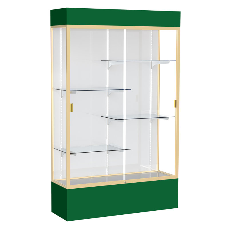 Champagne and Royal Blue 80" Floor Standing Display Case with LED Lighting