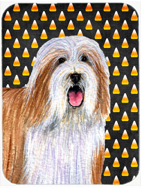 Planche à découper en verre caroline trésors barbu collie Halloween Candy Corn