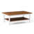 Plateau en teck clair / base blanche