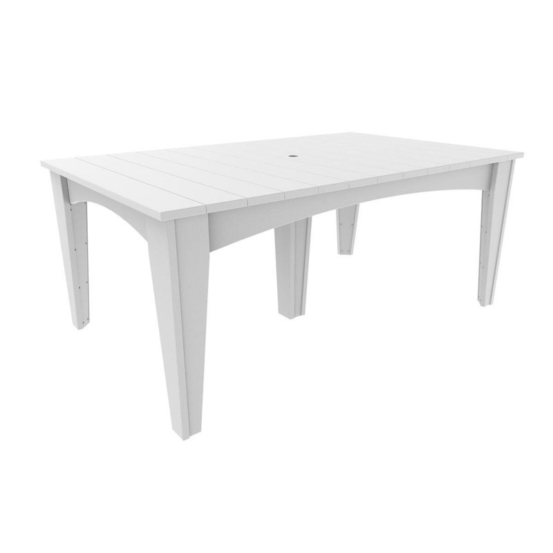 Table 30" rectangulaire Gullane, Blanc, Blanc