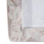 Cadre photo moderne en marbre à bords incurvés pour la décoration intérieure - Cadre photo décoratif pour console d'entrée, bureau ou étagère - 23 cm, beige et blanc