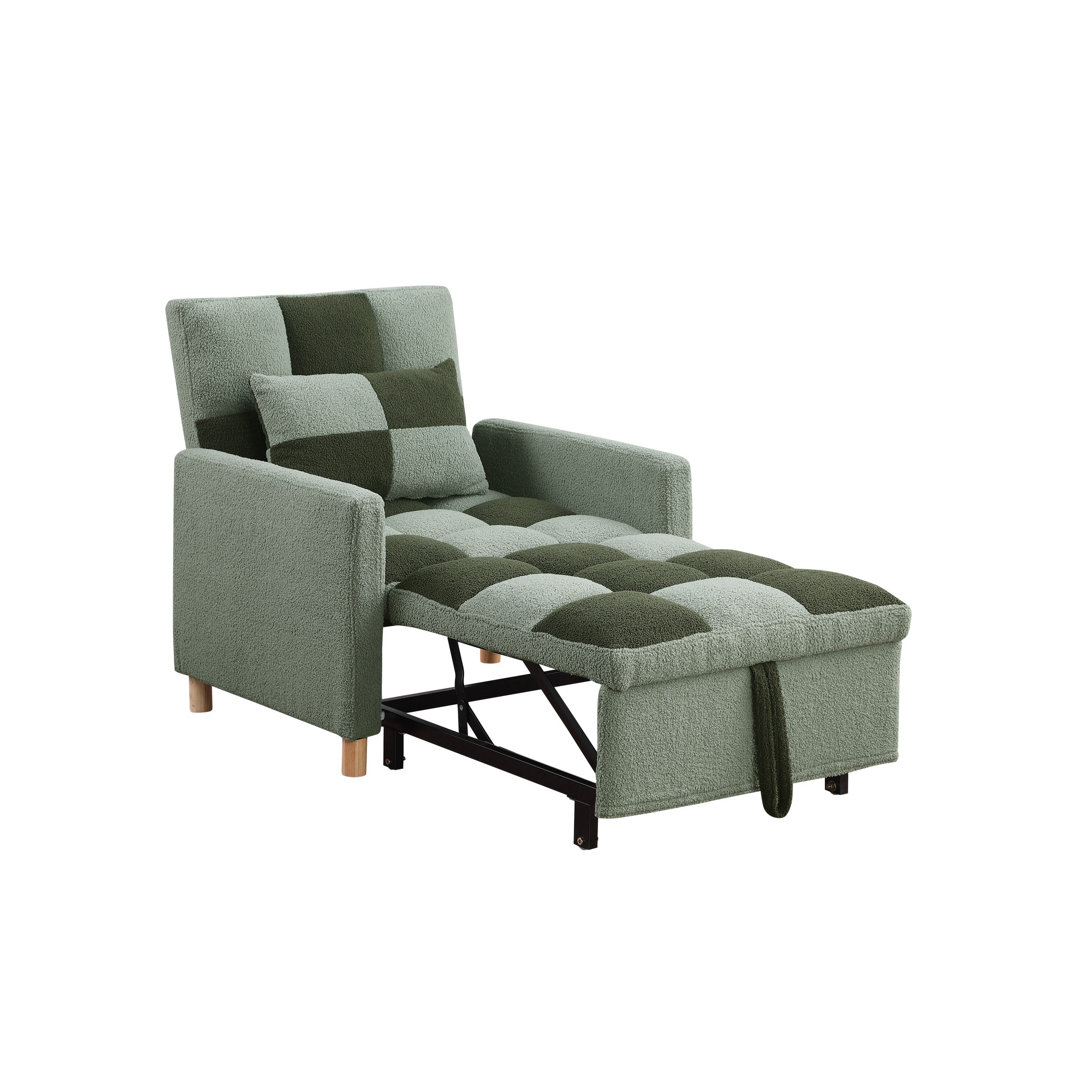 Convertible Sleeper Sofa Chair Pull Out Couch Small Couch Small Sofa With a Pillow GZMWON Body 