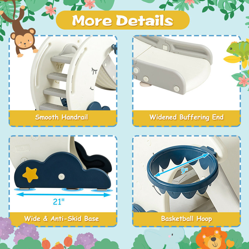 Glissoire pliante avec panier de basketball