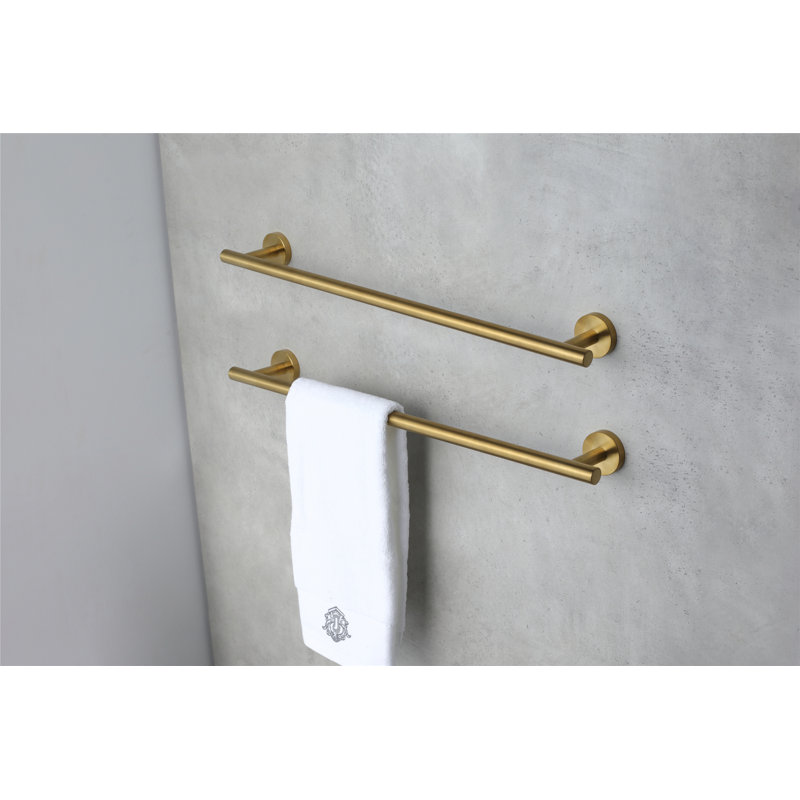 Brass Gold Stainless Steel Wall Mounted Towel Holder Set