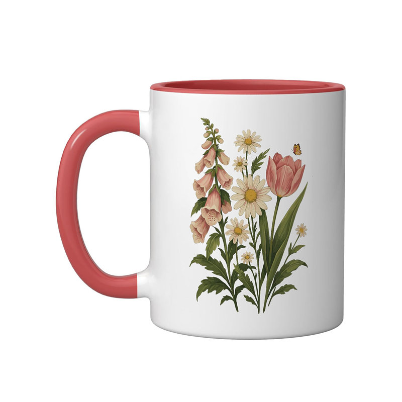 Ceramic Coffee Mug, Red