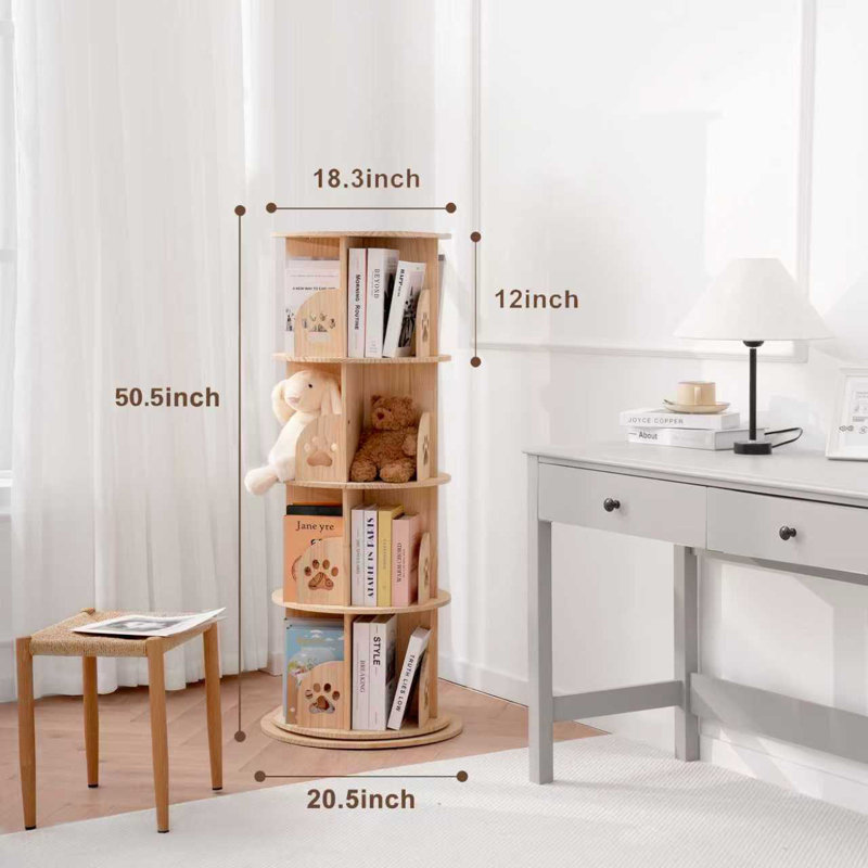 Bibliothèque Rodjanae, (4 tablettes) H 50,5 po x l 20,5 po x P 20,5 po, Griffes d'ours