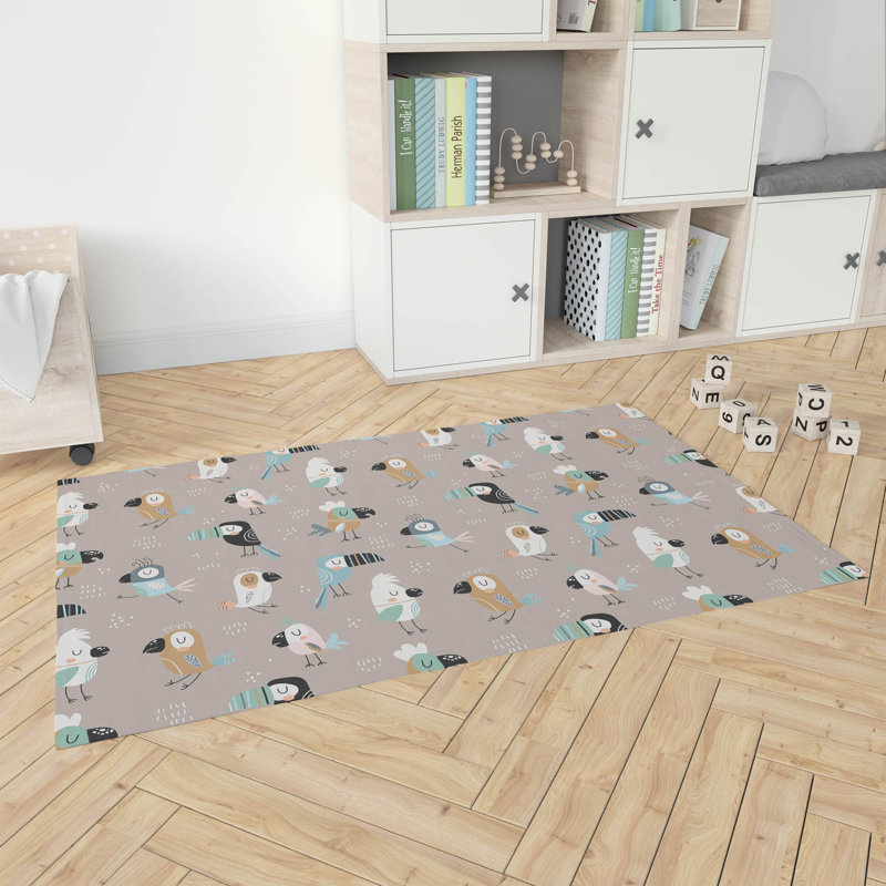 Tapis de jeu pour enfants Ol Birds, Rectangle 4pi x 6 pi
