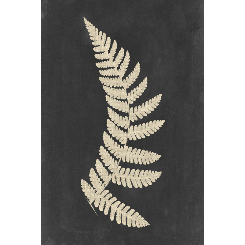 Linen Fern IV - Wrapped Canvas Painting, 46cm H x 30cm W