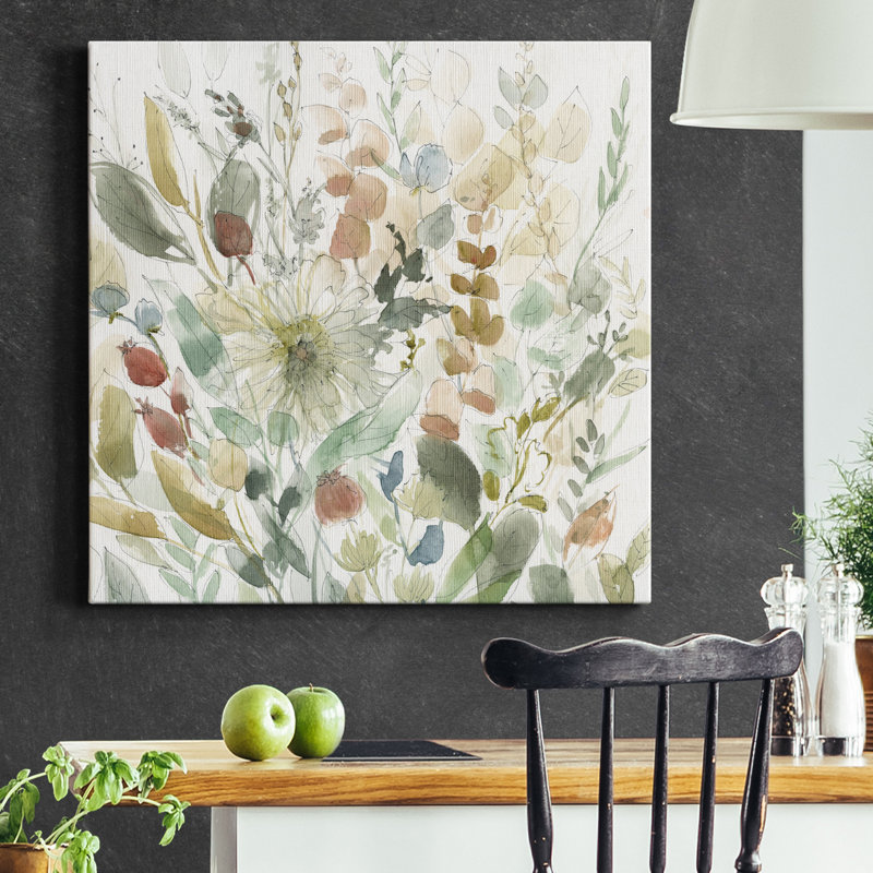 Areiona " Linen Wildflower Garden ", 24" H x 24" W x 1" D