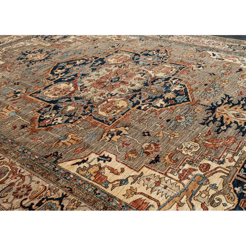 Bernarda One-of-a-Kind 10' X 14' Hand Knotted Area Rug