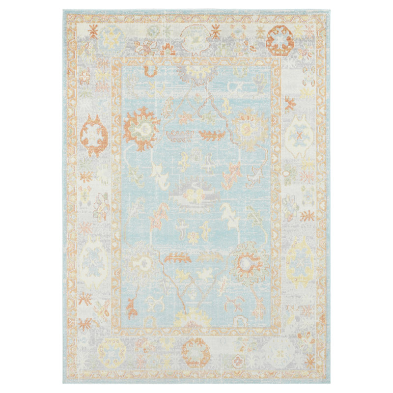 Tapis d'intérieur / extérieur Border, Rectangle 5 pi 1 po x 7 pi 6 po