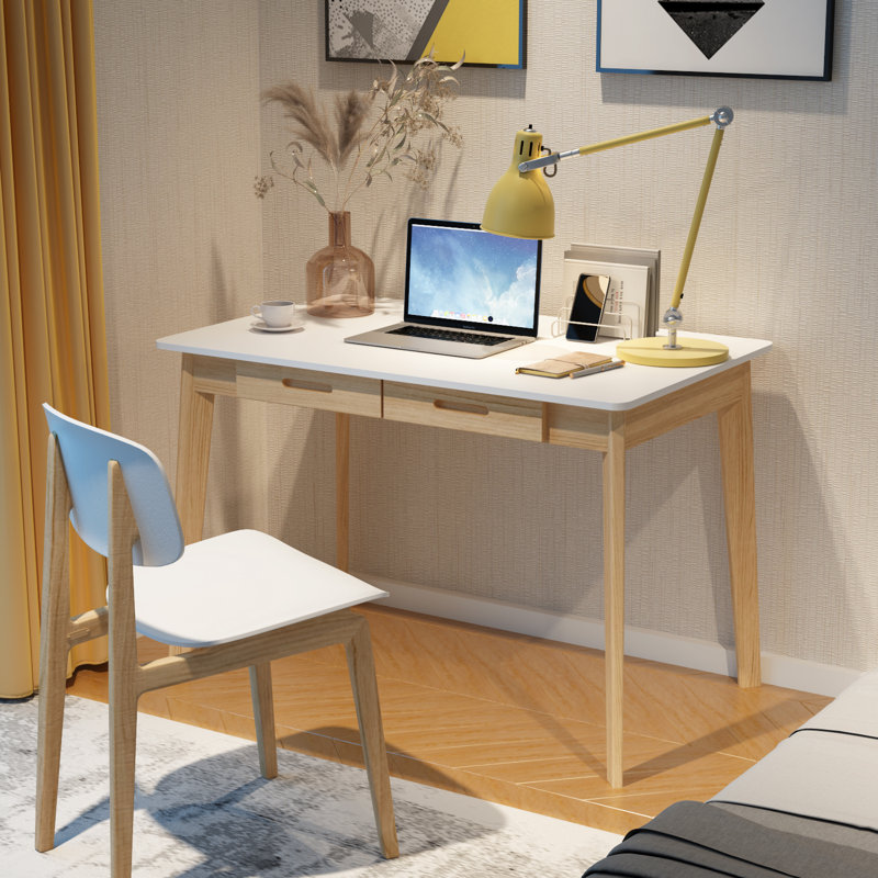 Baggio Writing Desk, White, 29.5" H x 39.3" L x 21.7" W