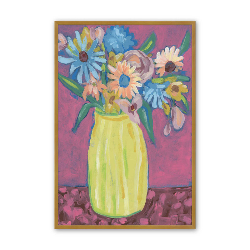 «Bouquet Surge II» par June Erica Vess, reproduction d'art sur toile, H 24 po x l 18 po, Doré