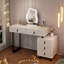 Meuble-lavabo à longueur réglable avec miroir à DEL Cloud - Table de maquillage moderne avec tiroirs de rangement et armoire latérale