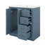Meuble-lavabo de 30 po avec lavabo en céramique, armoire de rangement moderne à 3 tiroirs et 2 portes, meuble-lavabo autoportant, fermeture en douceur-1077437597