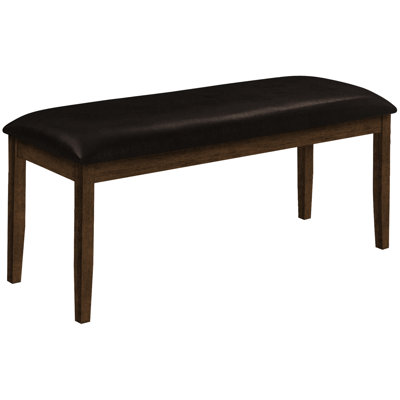 Banc 48 po rectangulaire pour différents espaces - Siège d'entrée en bois brun et rembourré de mousse