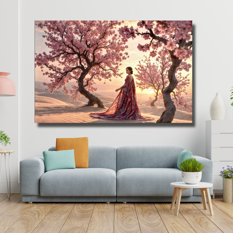 Art mural Cherry Blossom Desert, H 24 po x l 36 po