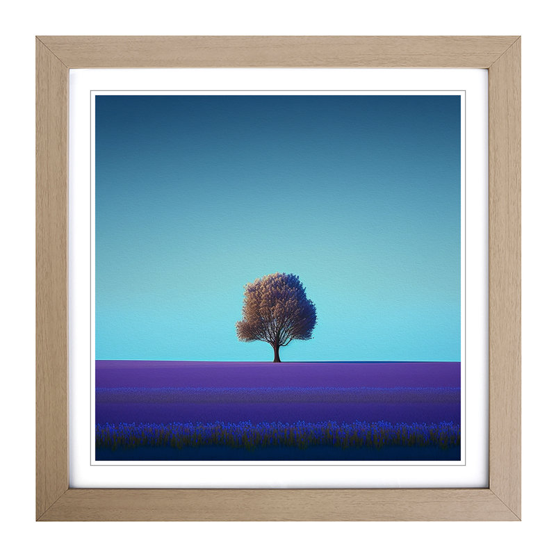 Single Picture Frame Print on Wood, Oak