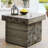 Manteo Rustic Coastal Outdoor Patio Side Table
