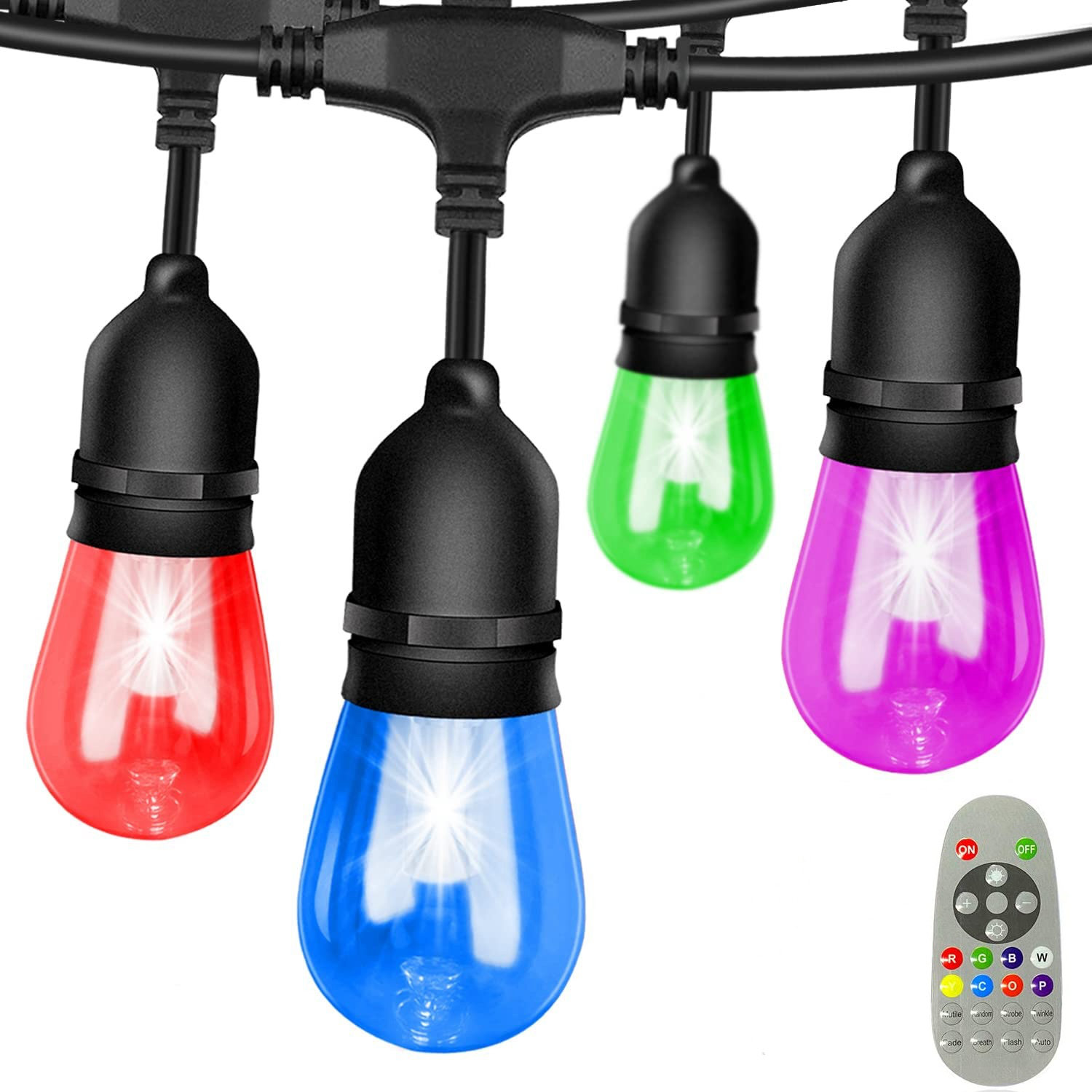 Arlmont  Co. 48ft Outdoor String Light with Color Changing Bulbs Dimmable  for Patio Backyard Garden  Reviews Wayfair