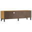 Malzie TV Cabinet with Glass Door Flam Solid Wood Pine