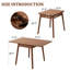 Table de salle à manger extensible en bois massif Aderyn Adryell de 23,6 à 47,2 pouces pour 2 à 6 personnes avec rangement caché-1944132656