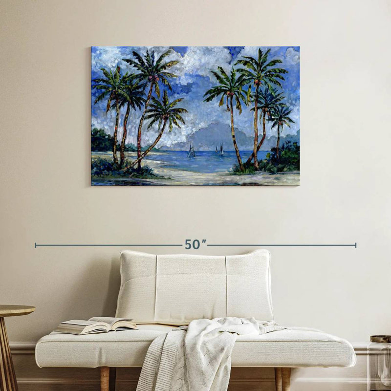 Gillard Impressions Of Palms II, H 26 po x l 39 po