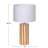 Glazed Stoneware Cylinder Lamp with Brown Stripes and Linen Shade
