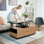 Table basse à roulettes avec rangement Hesther
