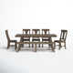 Acker Extendable Pine Solid Wood Dining Set