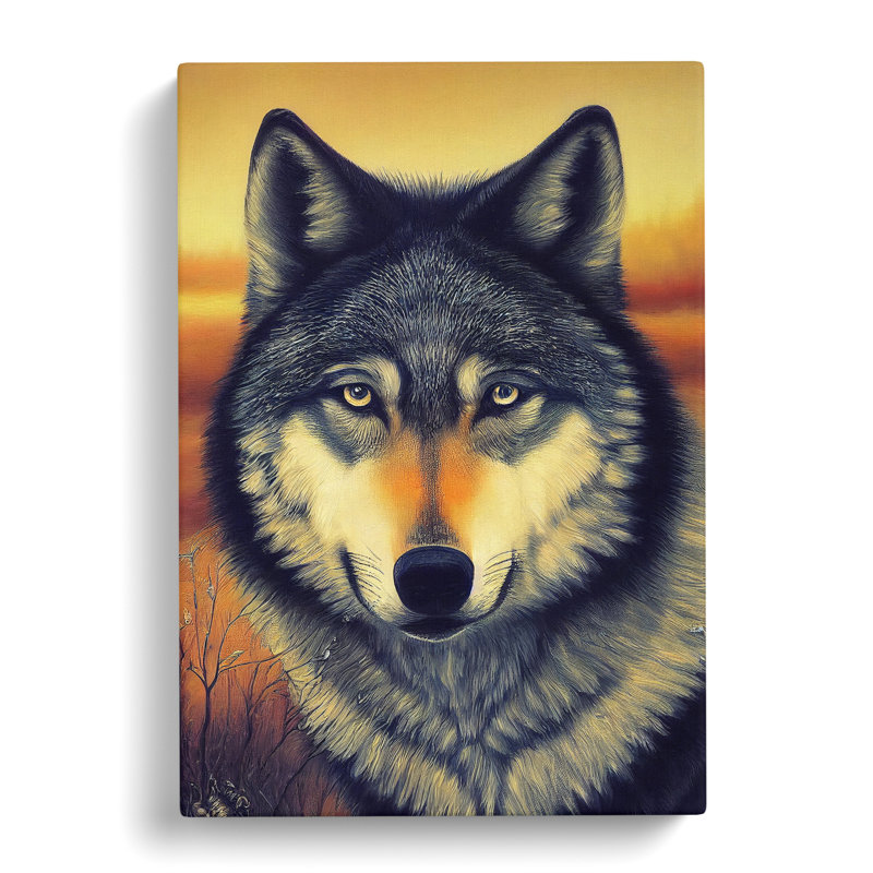 Beautiful Wolf - Wall Art, Wrapped Canvas, 76cm H x 50cm W x 3cm D, No Matte