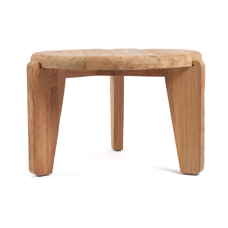 Jimeny Round Solid Wood Outdoor Coffee Table, 45cm H x 80cm L x 80cm W