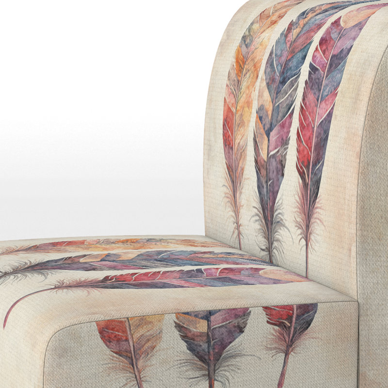 Fauteuil de chambre Boho Feather, Slipper Armless