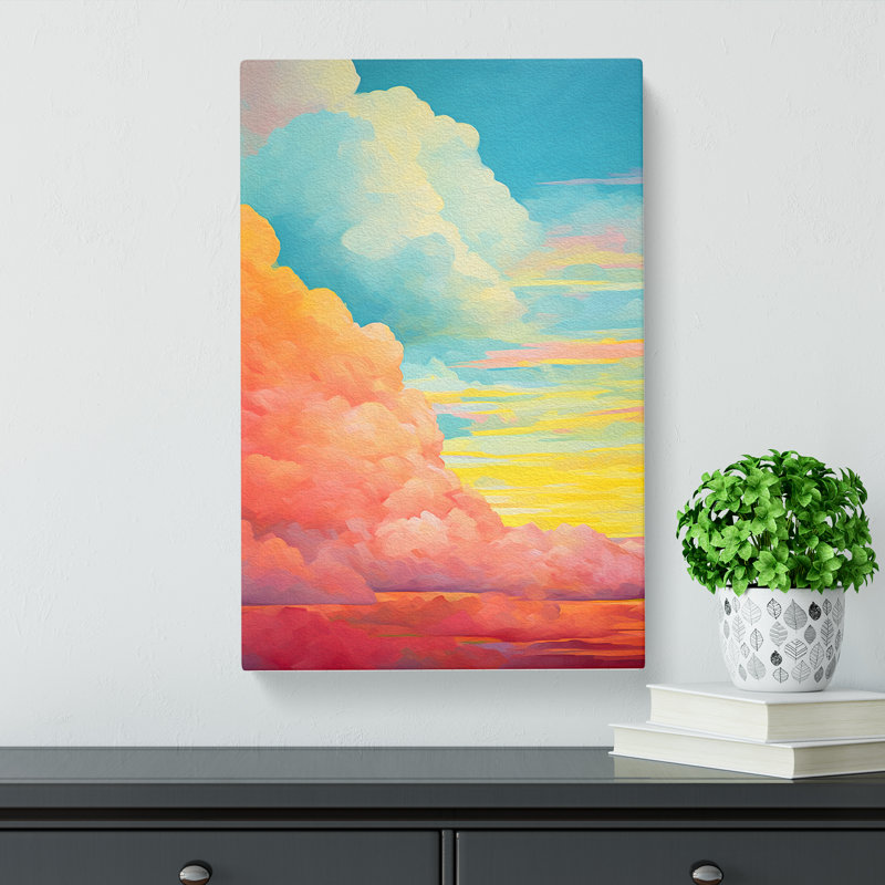 Cloudy Sky Colour Field - Wrapped Canvas, 76cm H x 50cm W x 3cm D