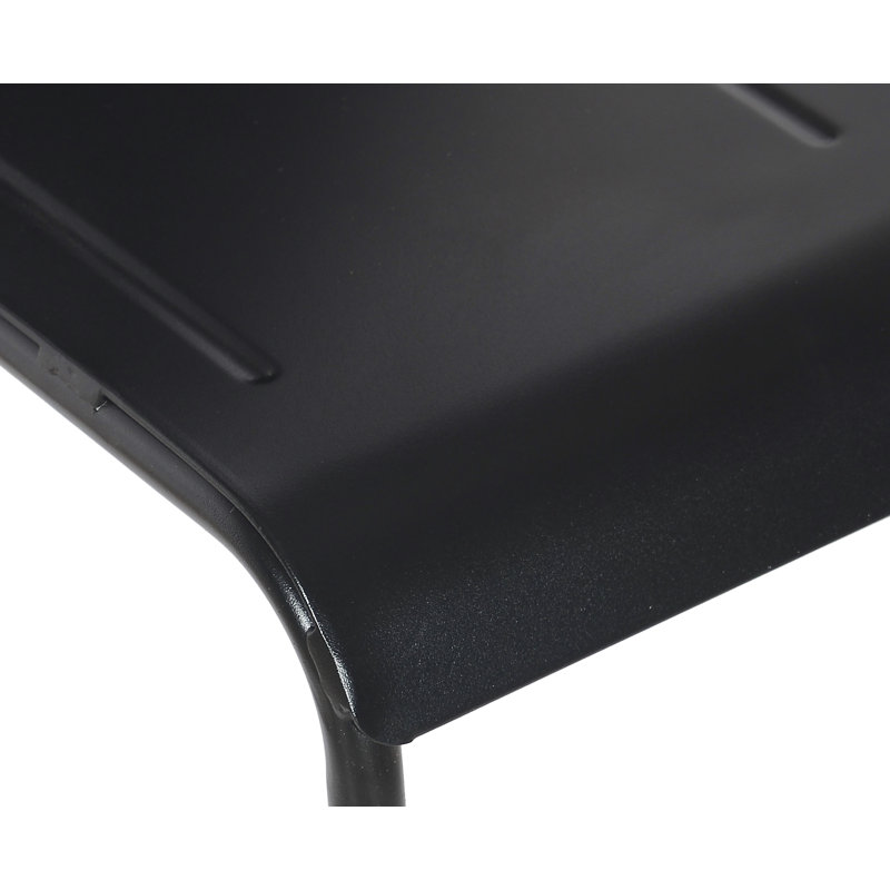 Fauteuil de terrasse empilable, Noir givré