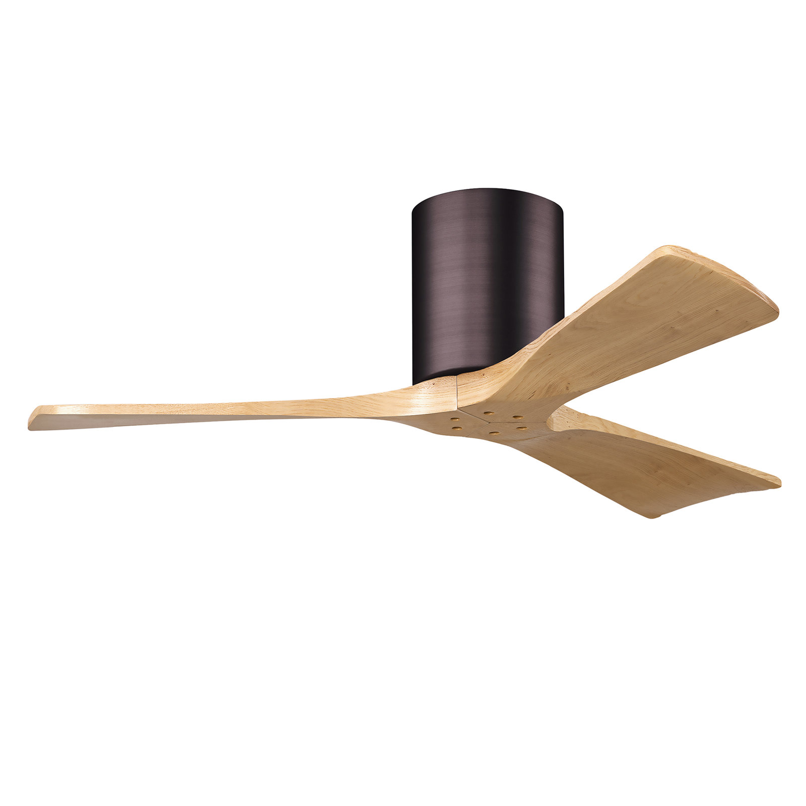 Olivier 3 Blade Ceiling Fan, Brushed Bronze, Light Maple Tone, 42"
