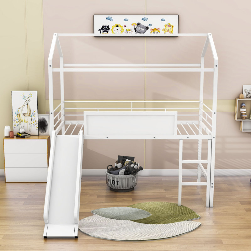 Hornell Kids Twin Loft Bed, White