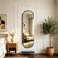 Miroir mural ovale pleine longueur-796516434