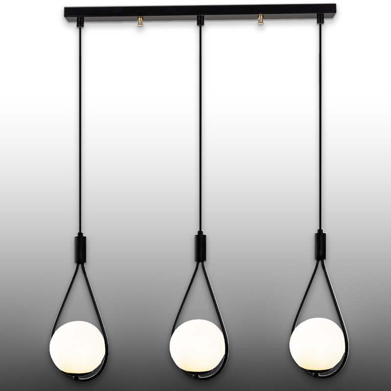 Luminaire suspendu pour îlot de cuisine 3 lumières